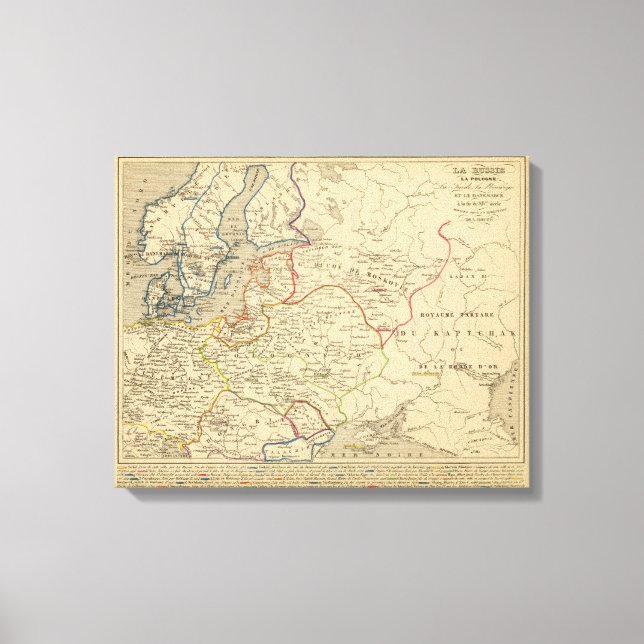 Impressão Em Tela Russie, Pologne, Suede, Norueguês, Dinamarca (Frente)