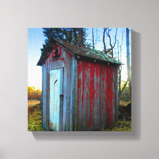 Impressão Em Tela Rustic Old Junk Yard Outhouse