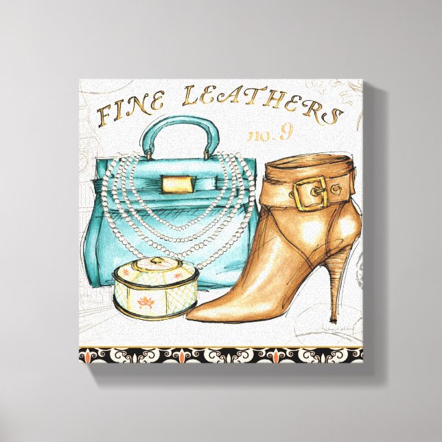 Impressão Em Tela Saco e Calçado de couro fino (Frente)