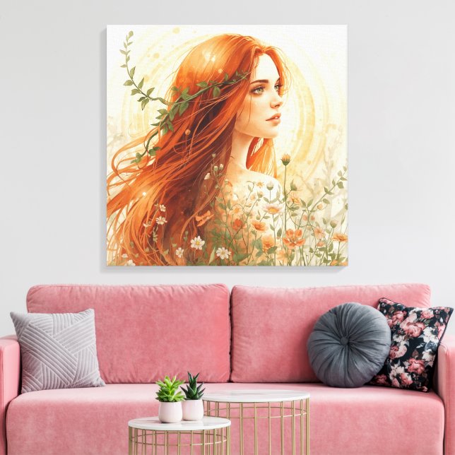 Impressão Em Tela Sacred Earth Goddess Boho Wall Art | Divine Femine (Insitu(Sala de estar))