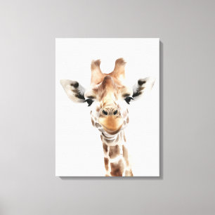 Impressão Em Tela Safari Giraffe Wall Art