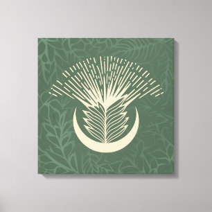 Impressão Em Tela Sage Green Serenity: Boho Geométrico