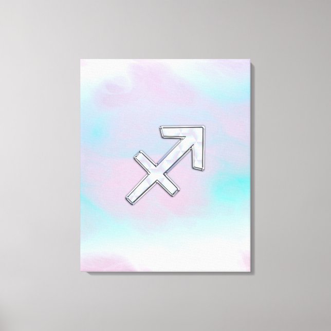 Impressão Em Tela Sagitário - Sinal Zodíaco sobre a Mãe do Estilo Pé (Frente)