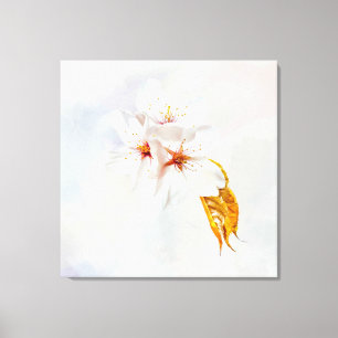 Impressão Em Tela Sakura - cereja japonesa floresce