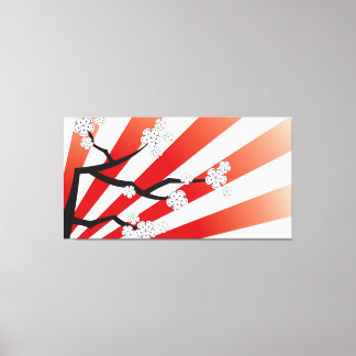 Impressão Em Tela Sakura Sunrise White Cherry Blossoms Flores Zen