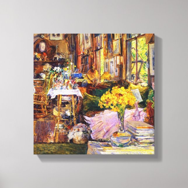 Impressão Em Tela Sala de Flores de Frederick Childe Hassam (Frente)