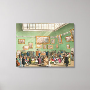 Impressão Em Tela Sala de leilão de Christie, aquatinted por J.