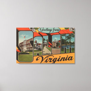 Impressão Em Tela Salem, letra ScenesSalem de VirginiaLarge, VA