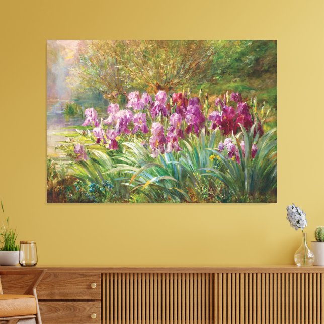 Impressão Em Tela Salgueiros e Íris junto a um Riacho (Insitu(Sala de estar))