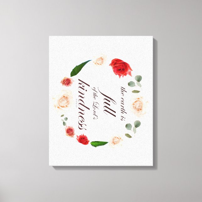 Impressão Em Tela Salm 33, Bondade do Cheio, Botânica (Frente)