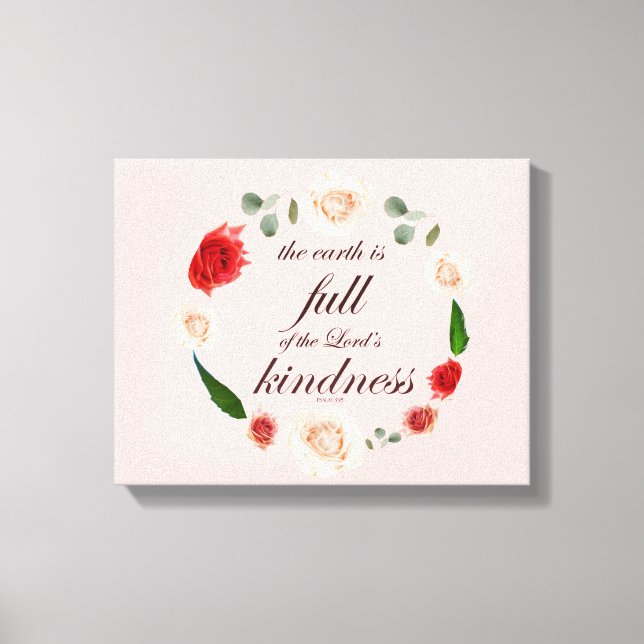 Impressão Em Tela Salm 33, Bondade do Cheio, Botânica (Frente)