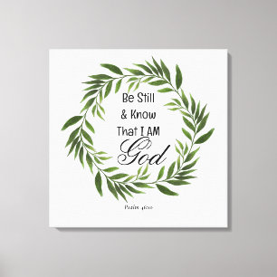 Impressão Em Tela Salm 46:10 Fique quieto