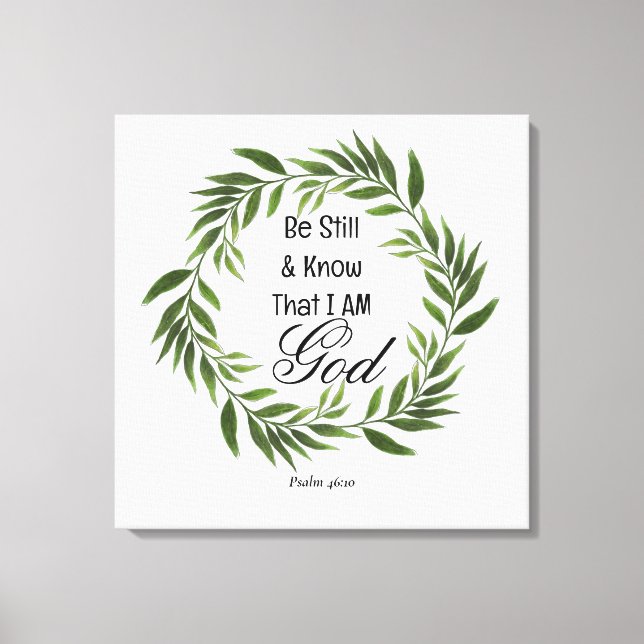 Impressão Em Tela Salm 46:10 Fique quieto (Frente)