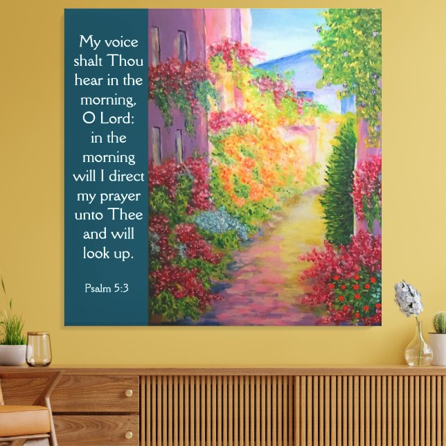 Impressão Em Tela Salm 5:3 (Insitu(Sala de estar))