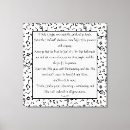 Impressão Em Tela Salmo 100