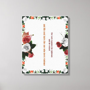 Impressão Em Tela Salmo 11:5, Sem Violência