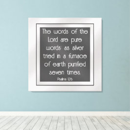 Impressão Em Tela Salmo 12:6