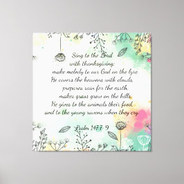 Impressão Em Tela Salmo 147:7-9