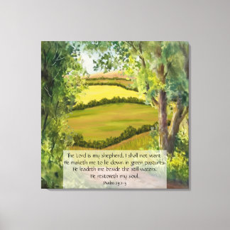 Impressão Em Tela Salmo 23:1-3