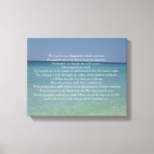 Impressão Em Tela Salmo 23 O Senhor é a minha pastora, bela praia