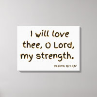 Salms 18:1 Bíblia Verse KJV Wall Art