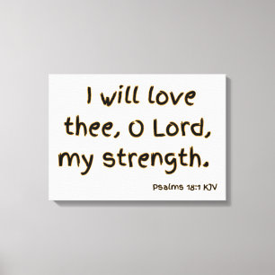 Impressão Em Tela Salms 18:1 Bíblia Verse KJV Wall Art