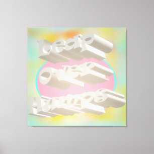 Impressão Em Tela Salto sobre os pastéis design de arte e branco