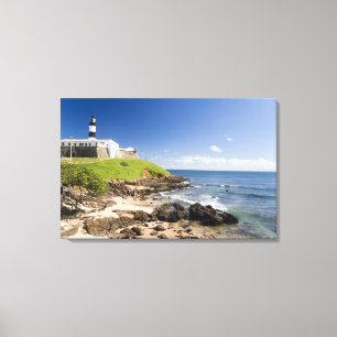 Impressão Em Tela Salvador, Brasil. Porto da Barra e o