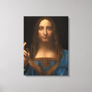 Impressão Em Tela Salvator Mundi por Leonardo da Vinci