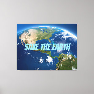 Impressão Em Tela Salve a Terra