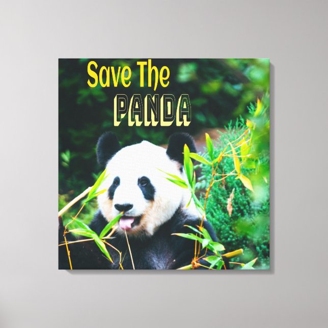 Impressão Em Tela Salve O Panda (Frente)