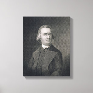 Impressão Em Tela Samuel Adams, gravado por G.F. Tempestade