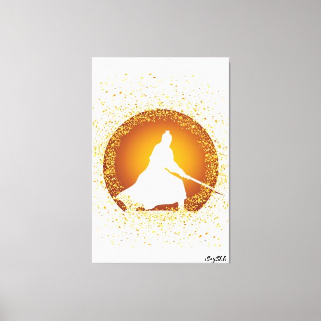 Impressão Em Tela samurai (Frente)