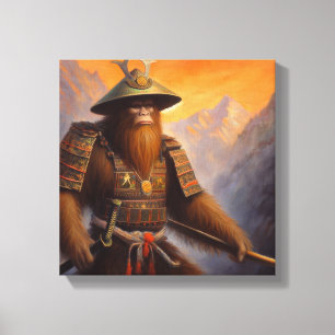Impressão Em Tela Samurai Pé Grande