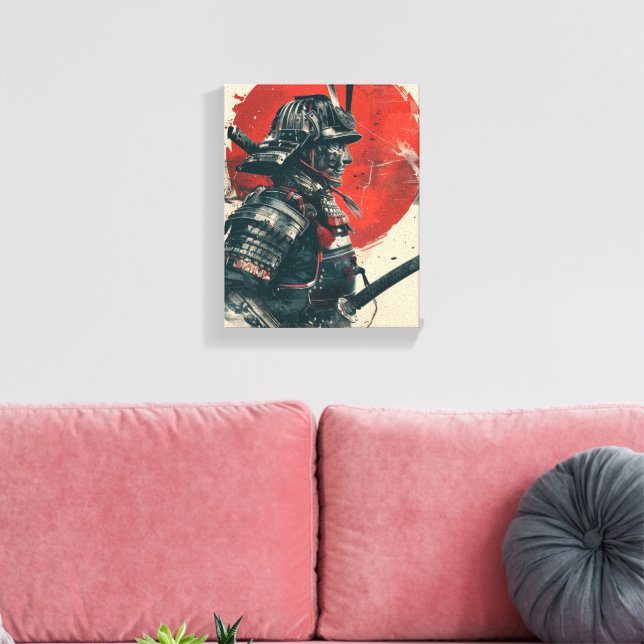 Impressão Em Tela Samurai Warrior Art (Insitu(Sala de estar))