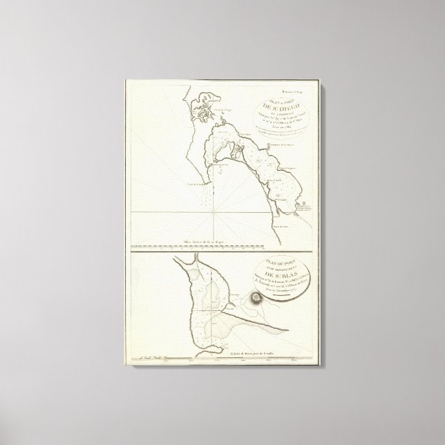 Impressão Em Tela San Diego, Califórnia (Frente)