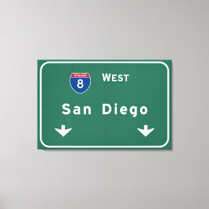 Impressão Em Tela San Diego California Interstate Highway Freeway :