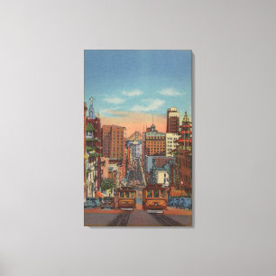 Impressão Em Tela San Francisco, CA - teleféricos que vão acima