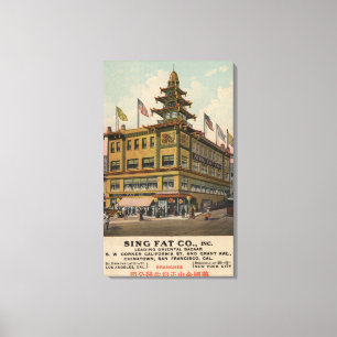 Impressão Em Tela San Francisco, CAChinatown AdSing Co. gordo