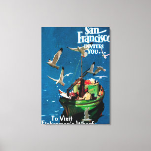 Impressão Em Tela San Francisco, o cais de CaliforniaFisherman