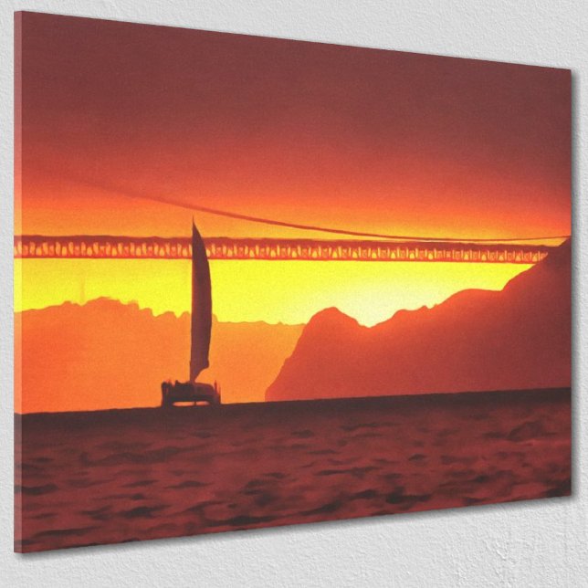 Impressão Em Tela San Francisco Sunset 1124 Art (Criador carregado)