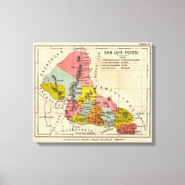Impressão Em Tela San Luis Potosi, México 2 (Frente)