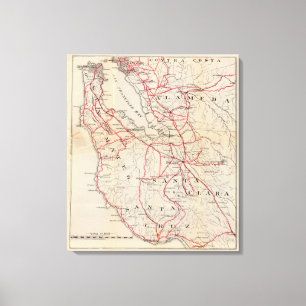 Impressão Em Tela San Mateo, Santa Cruz, Santa Clara, Alameda