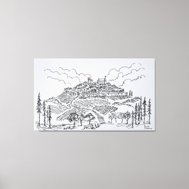 Impressão Em Tela Sancerre Vineyards | Loire Valley, França (Frente)