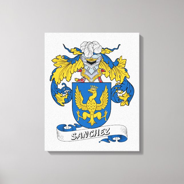 Impressão Em Tela Sanchez Family Crest (Frente)