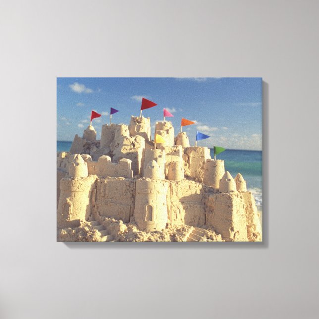 Impressão Em Tela Sandcastle Na Praia (Frente)