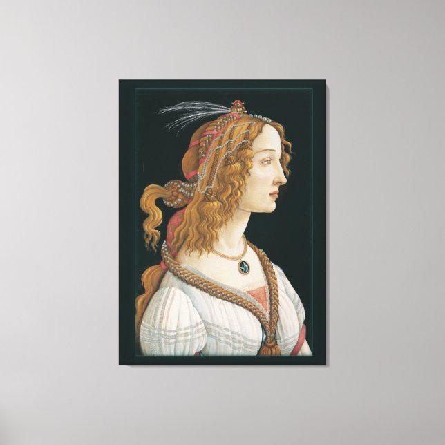 Impressão Em Tela Sandro Botticelli Lady CC0282 (44 em 112 cm) (Frente)