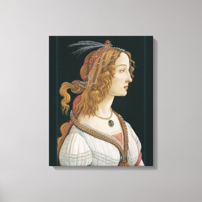 Impressão Em Tela Sandro Botticelli Lady CC0282 (44 em 112 cm) (Frente)