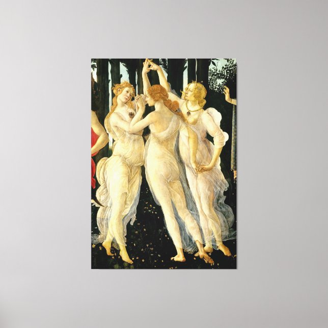 Impressão Em Tela Sandro Botticelli "Primavera - Três Graus" (Frente)