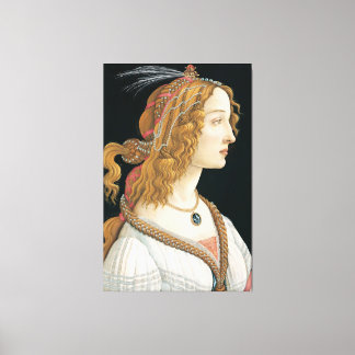Impressão Em Tela Sandro Botticelli - Retrato Idealizado de uma Senh